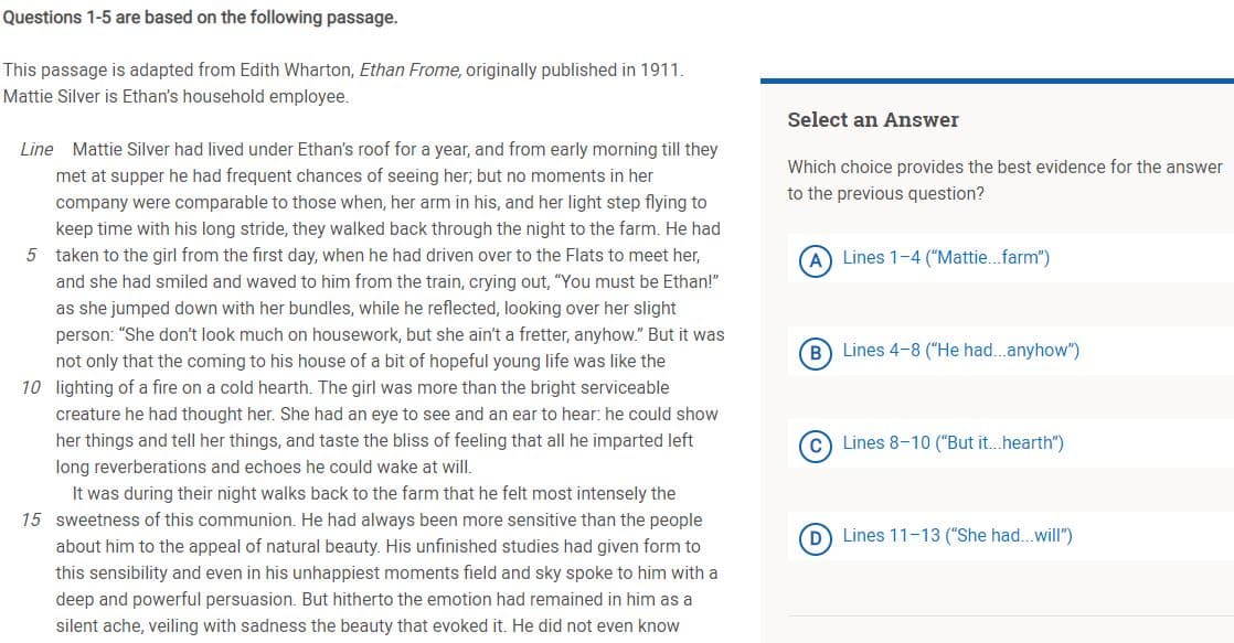 example sat command of evidence question