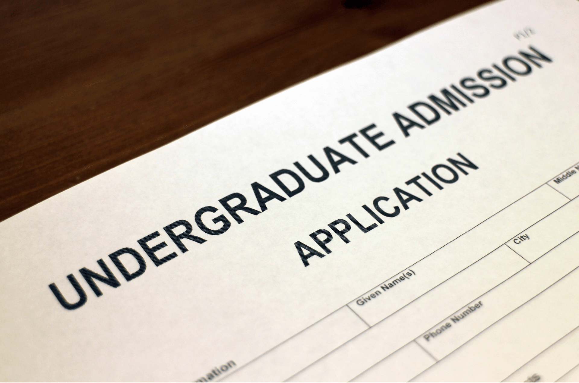 undergrad application