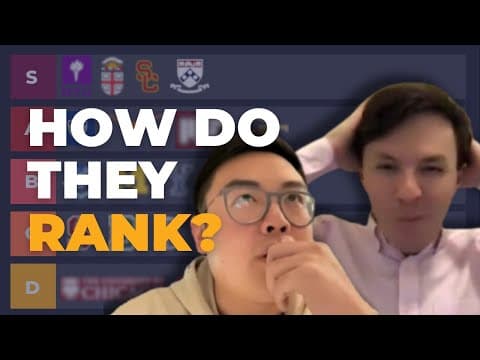 藤校最终排名，由藤校校友 Jamie Beaton 和 Fangzhou Jiang 主持