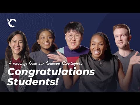 Crimson策略专家：恭喜各位学生！